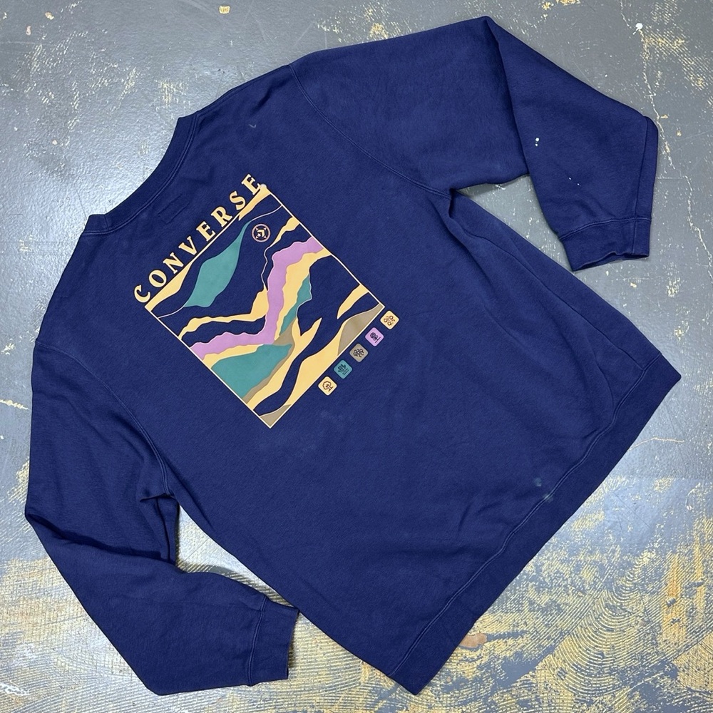 Converse Pull Over Crew Neck Sweater XL One Star